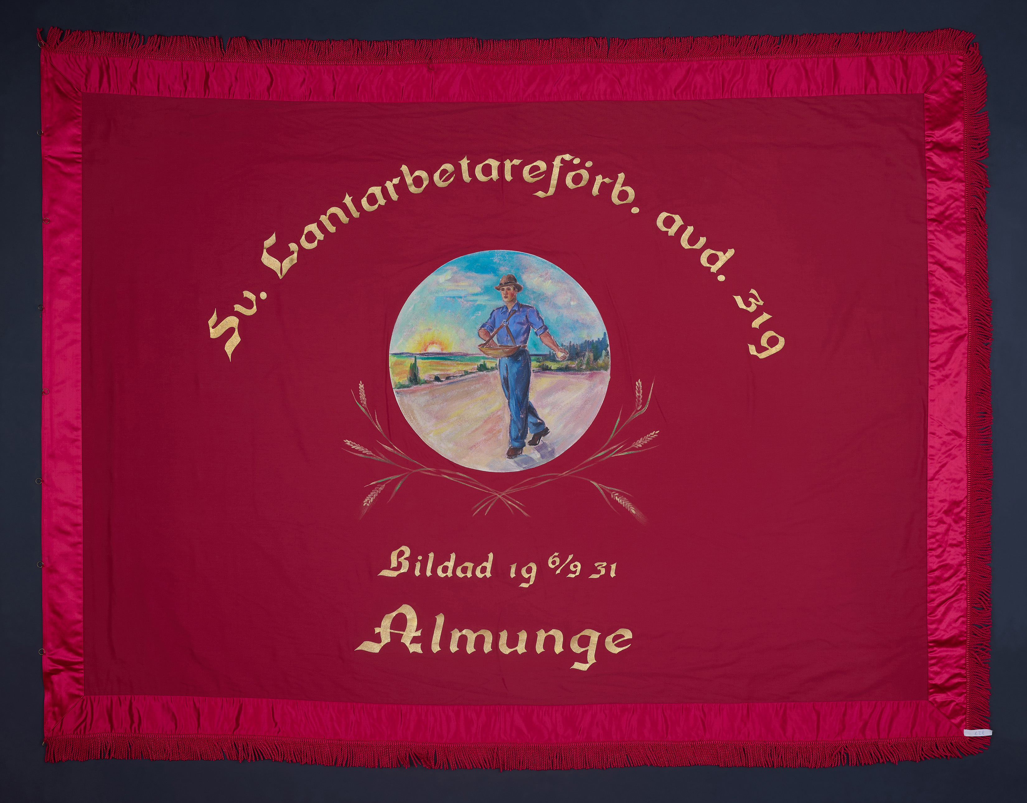 A photograph of a banner