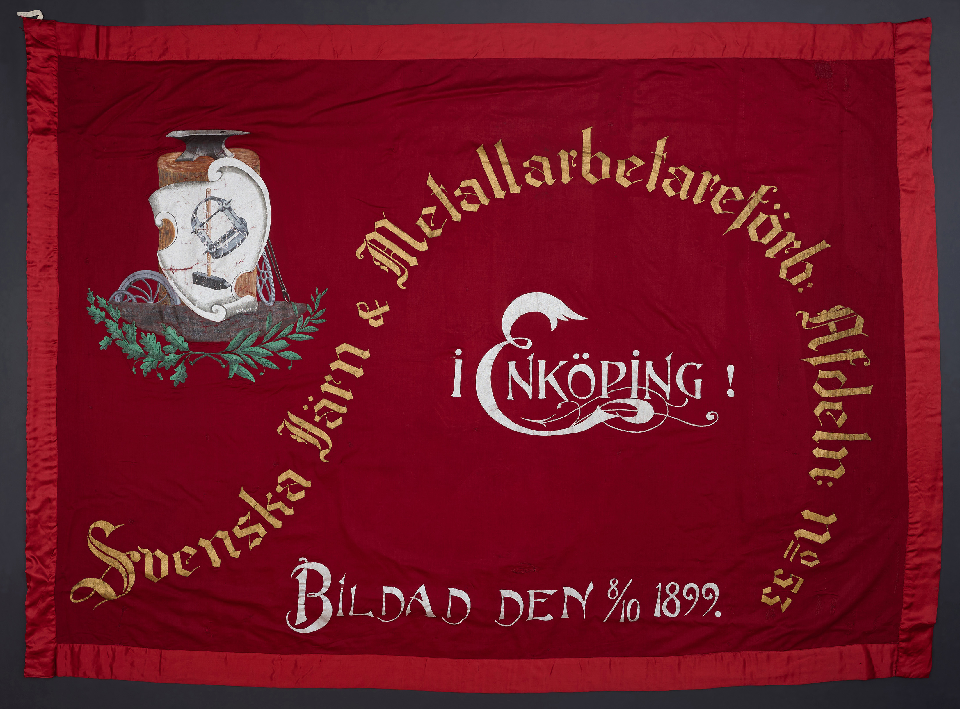 A photograph of a banner
