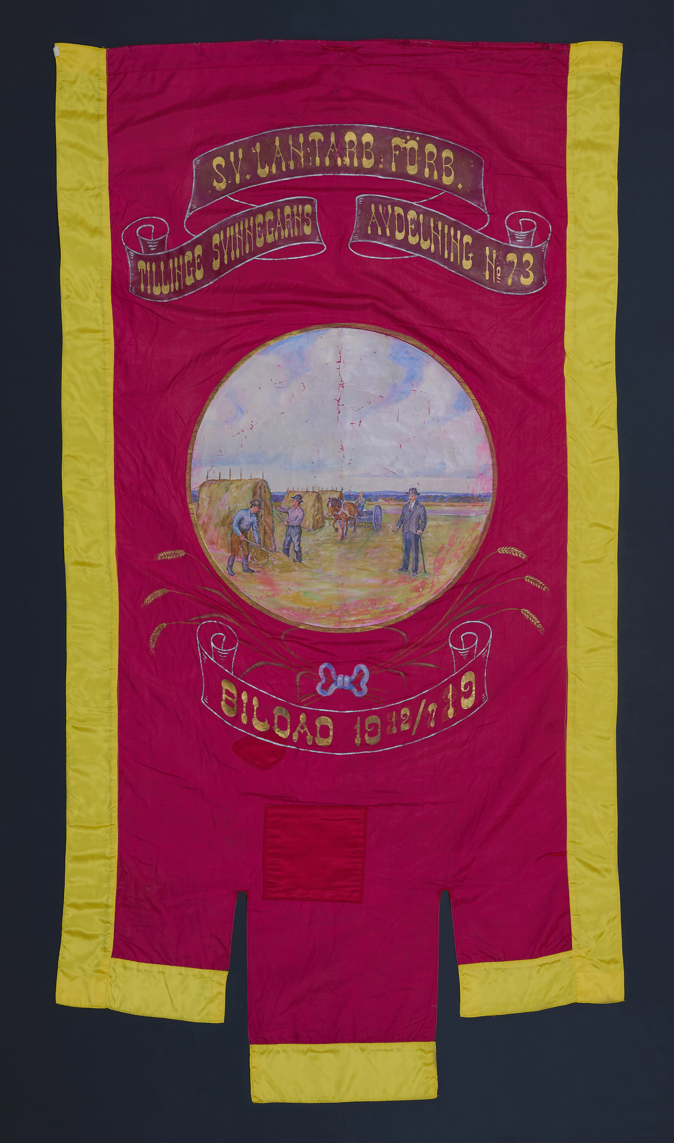A photograph of a banner
