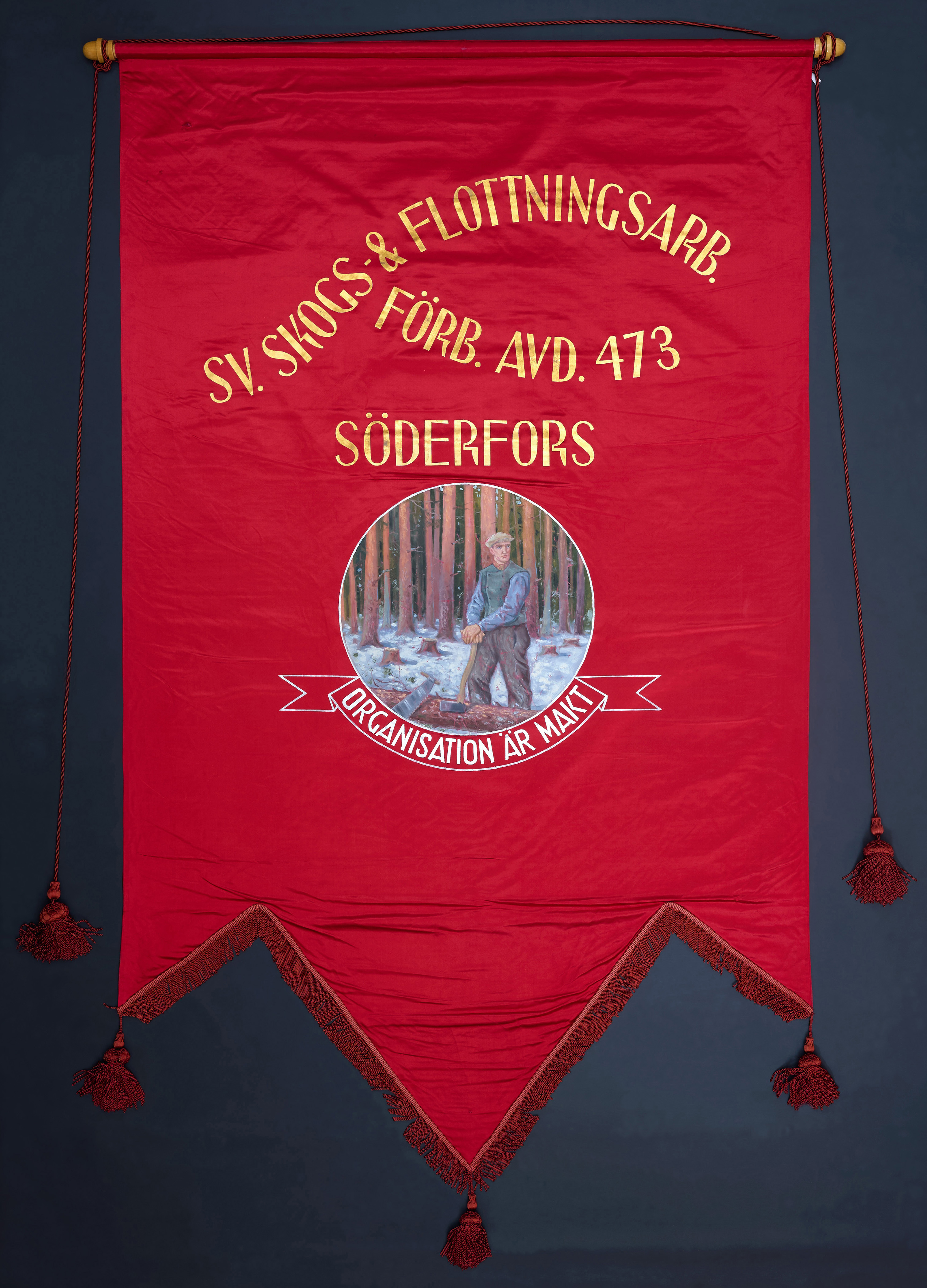 A photograph of a banner